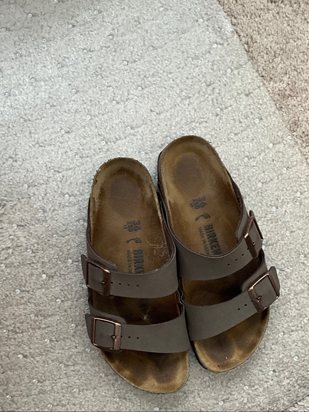 Birkenstock women’s Two-Strap Sandals in Brown